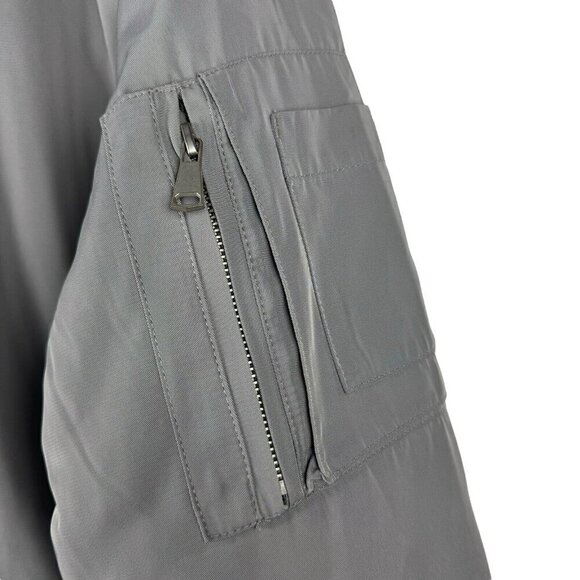 RQRD Men's Grey Quilted Orange Lined Pilot Flight Bomber Jacket US S - Picture 6 of 11